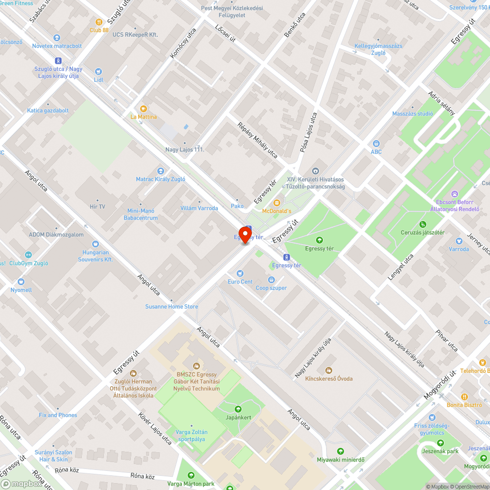 Elhagyott autó bejelentés helye