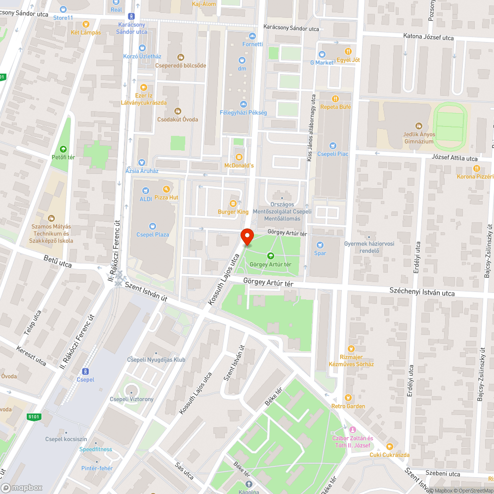 Megsüllyedt aknafedél bejelentés helye