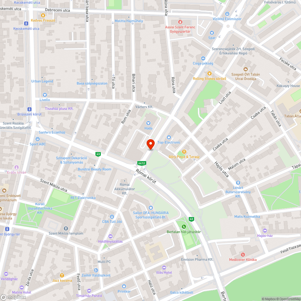 Hiányzó fák bejelentés helye