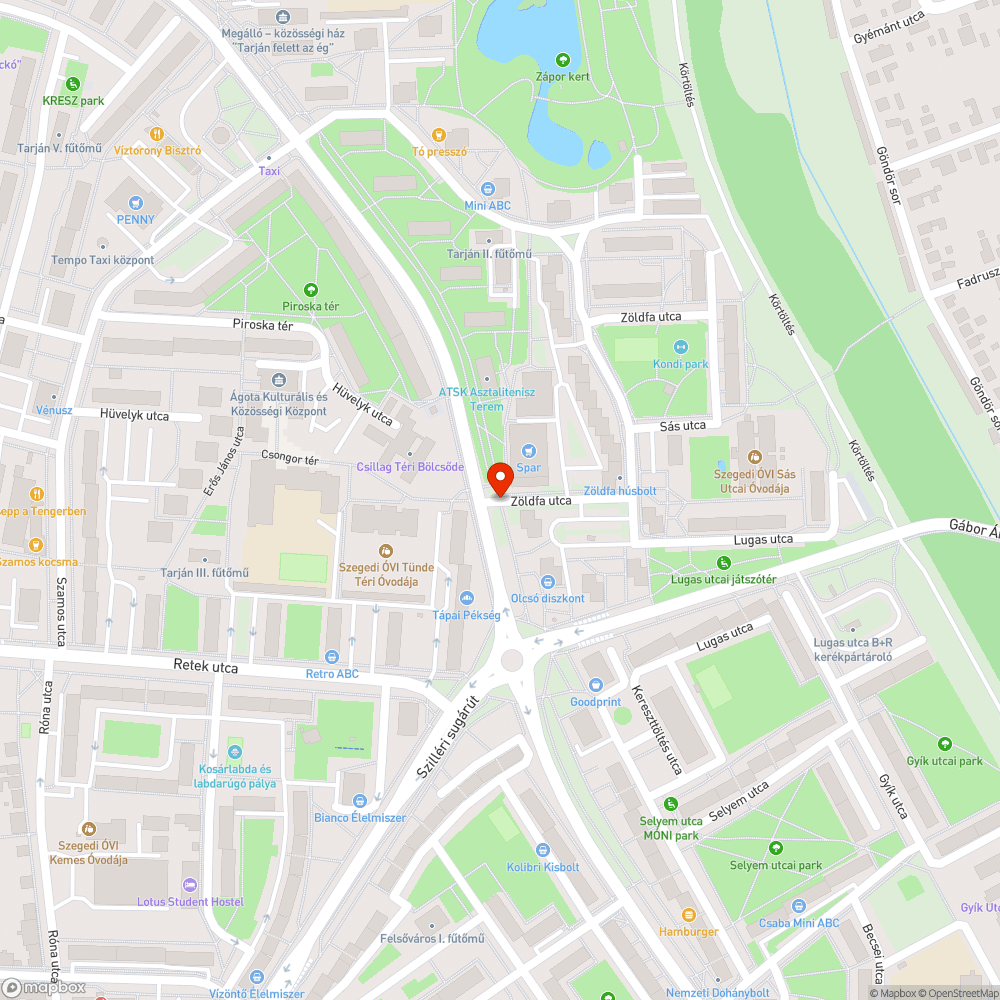 Elkopott veszészes útszakaszt jelző útburkolati jelek bejelentés helye