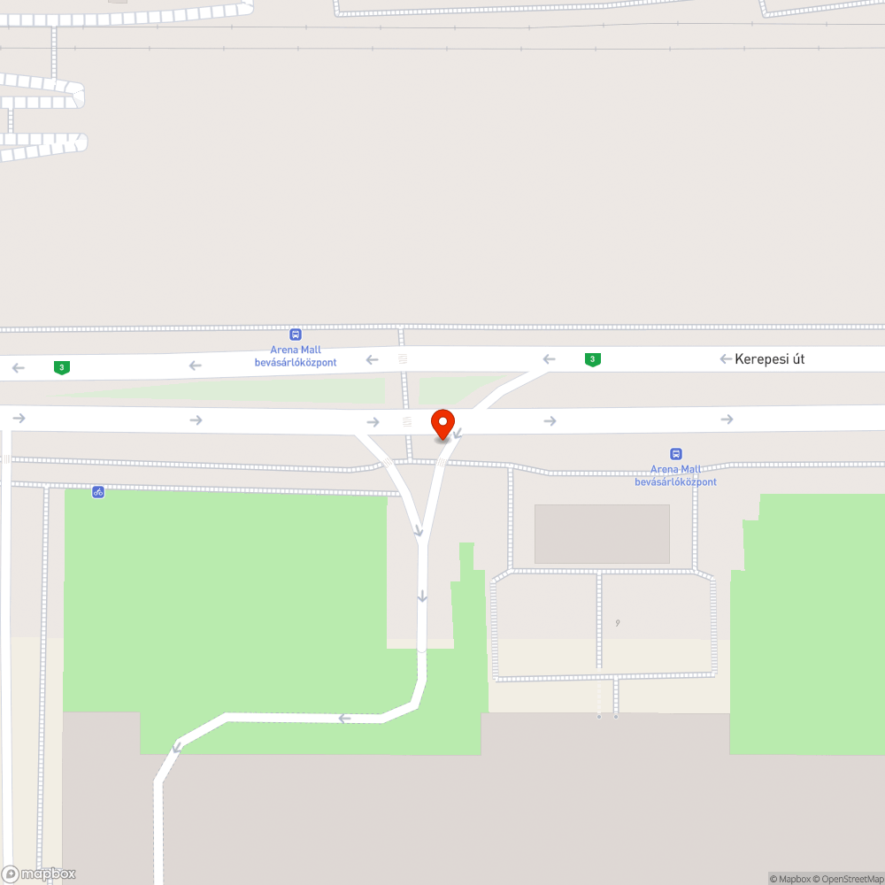 Megsüllyedt burkolat a Kerepesi úti kerékpárúton bejelentés helye