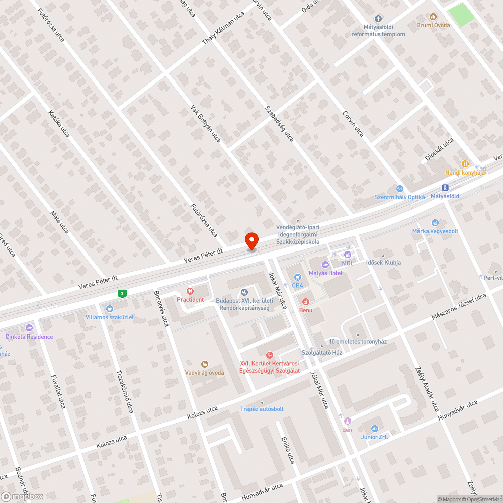 Hiányos aszfalt a buszmegállóban bejelentés helye