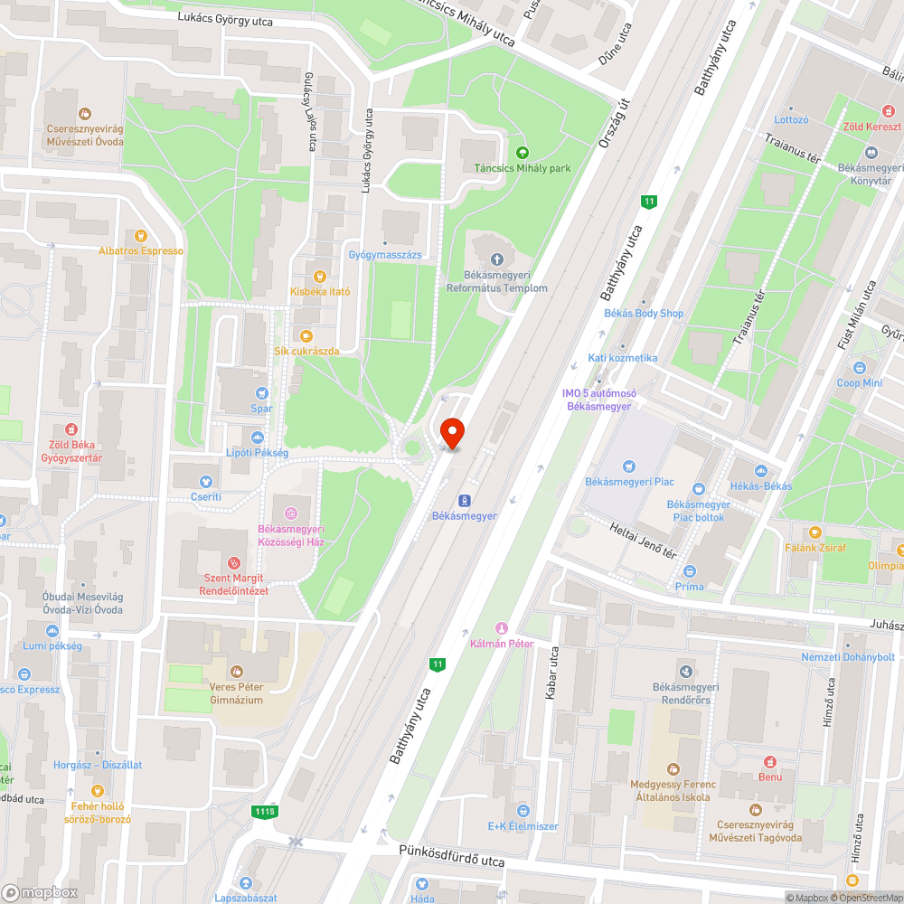 Matricás tábla bejelentés helye