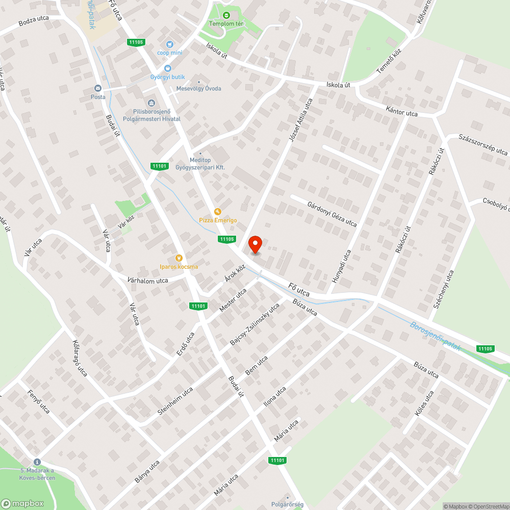 Fő u. 21 izzó kiégett bejelentés helye