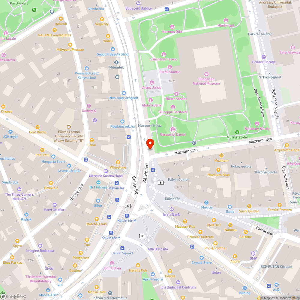 Eldugult víznyelő a kálvin téren bejelentés helye