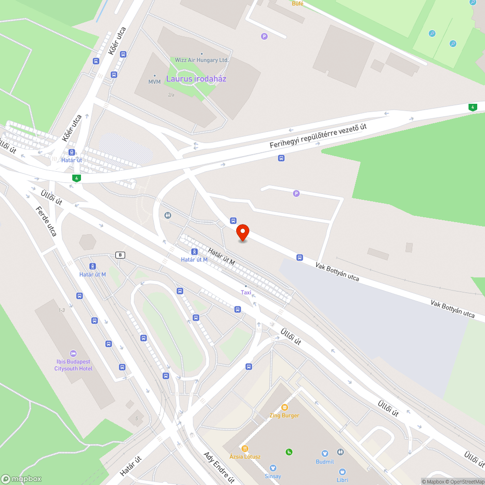 Határ úti metrópótló elérése bejelentés helye