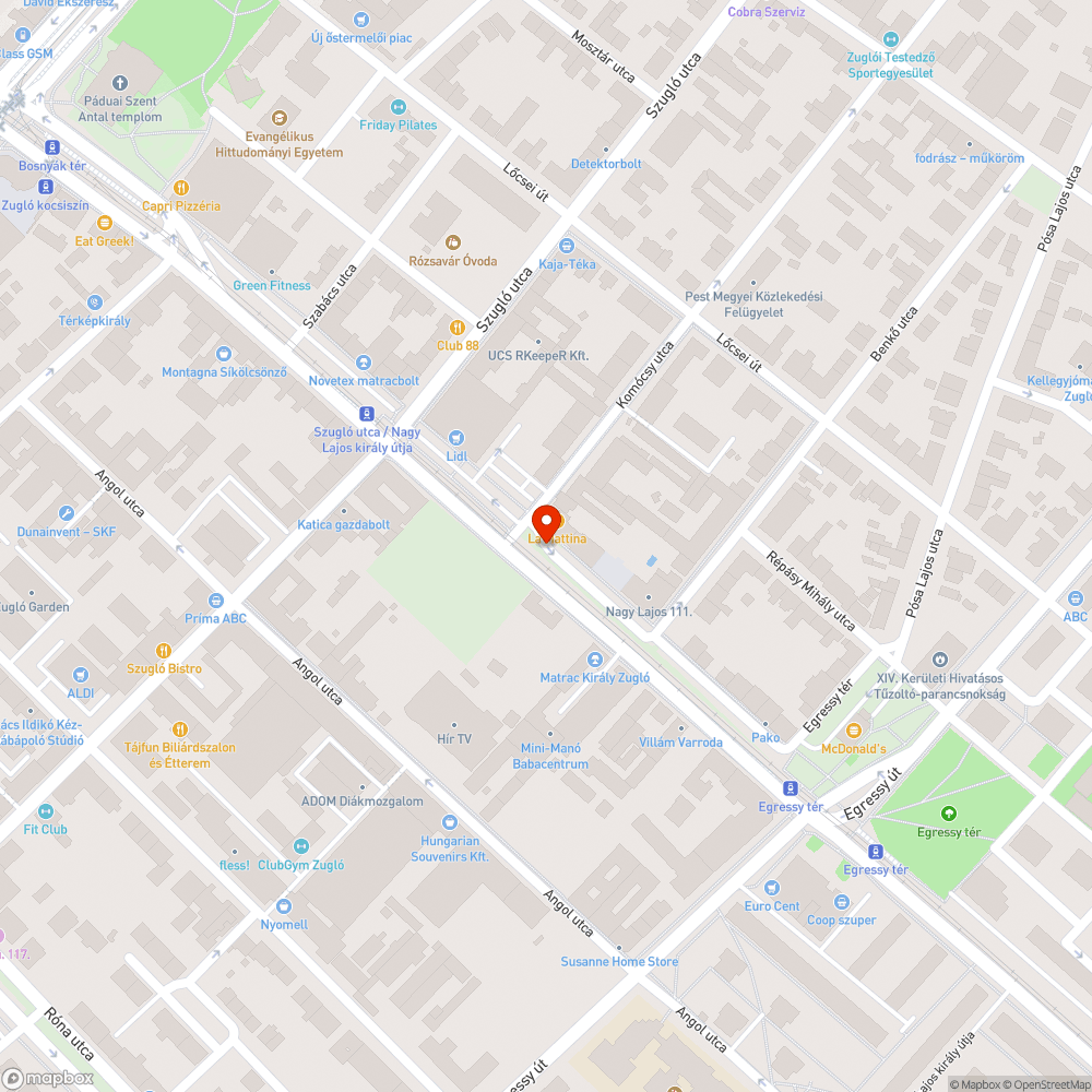 Nagy Lajos király útja - Szugló/Benkő utca szakasz - Egressy útig - fásítás bejelentés helye