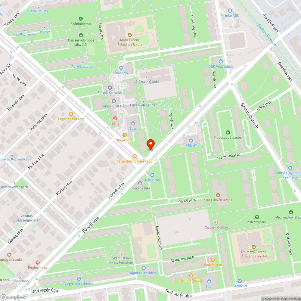 Megálló víz bejelentés helye