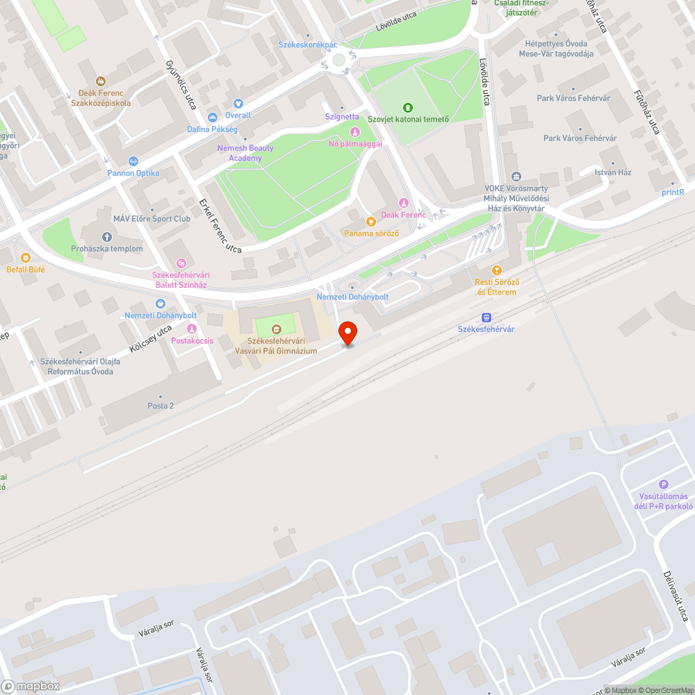 P+R parkoló víz alatt - vasútállomás bejelentés helye