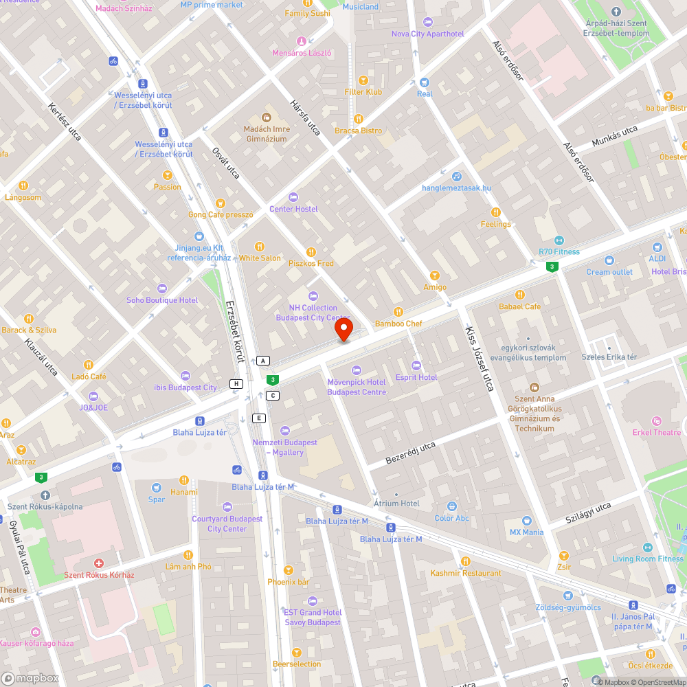 Rövidesen beszakadó víznyelő a Rákóczi úton bejelentés helye