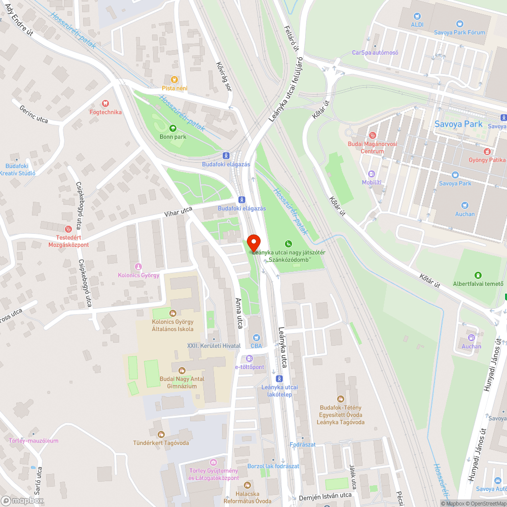 Járhatatlan járda bejelentés helye