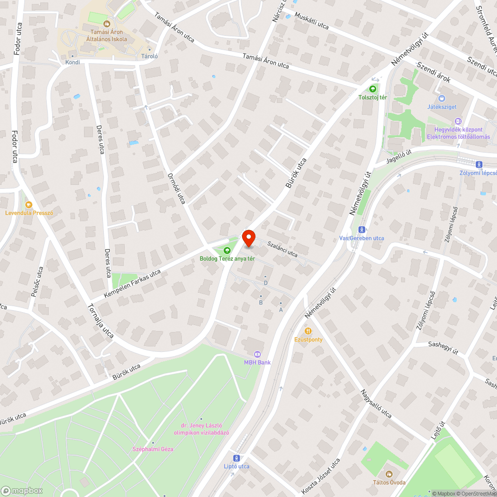 Beszakadt járda bejelentés helye