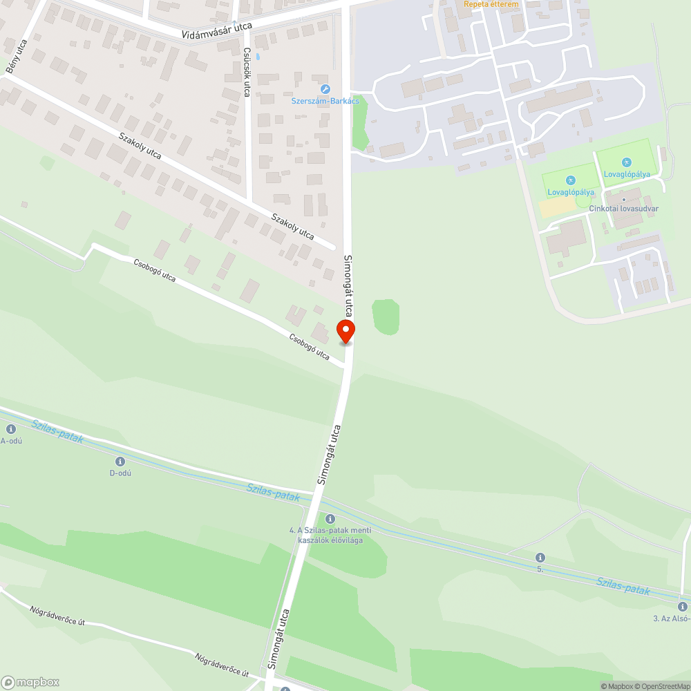 Kint maradt táblák bejelentés helye