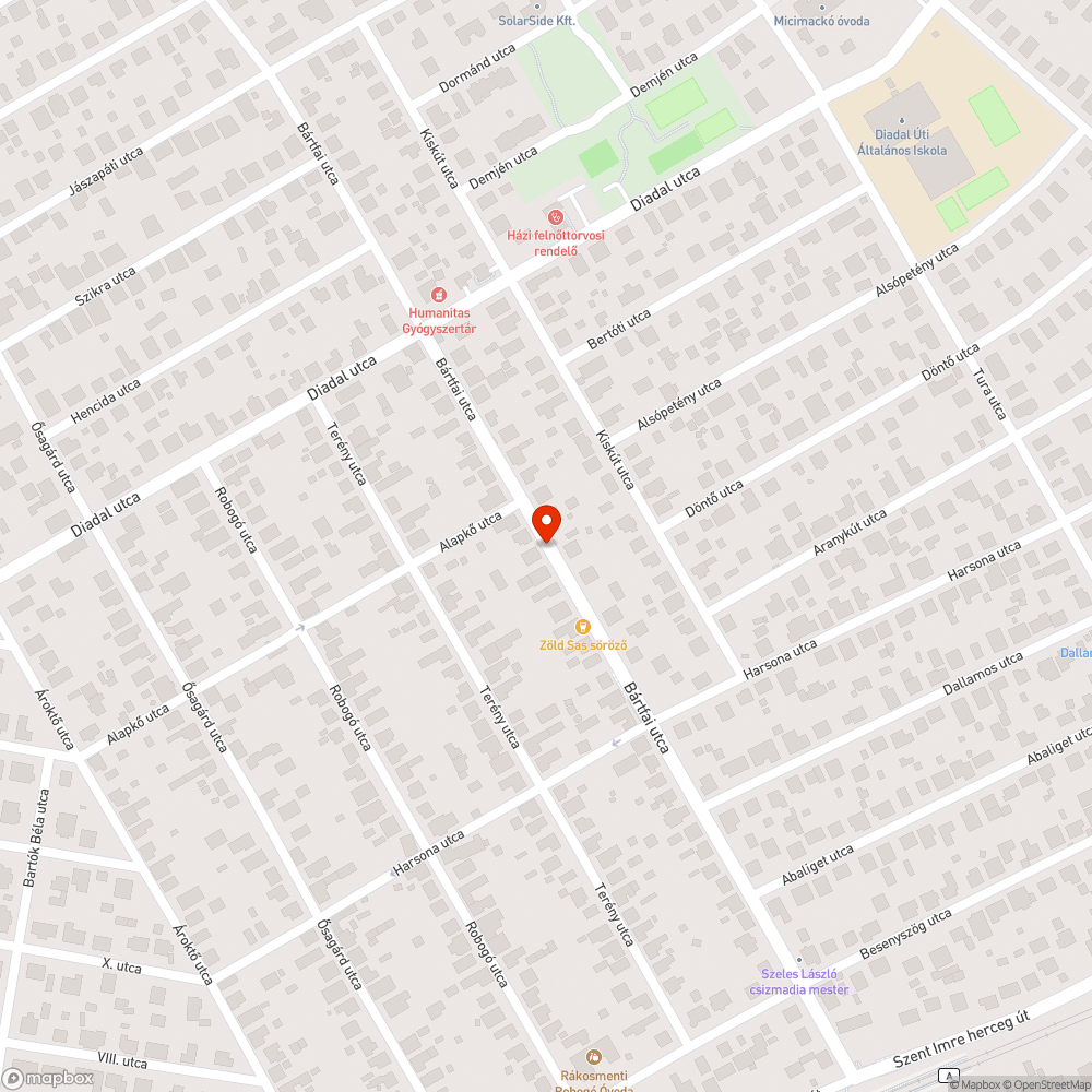 Csatorna tető bejelentés helye