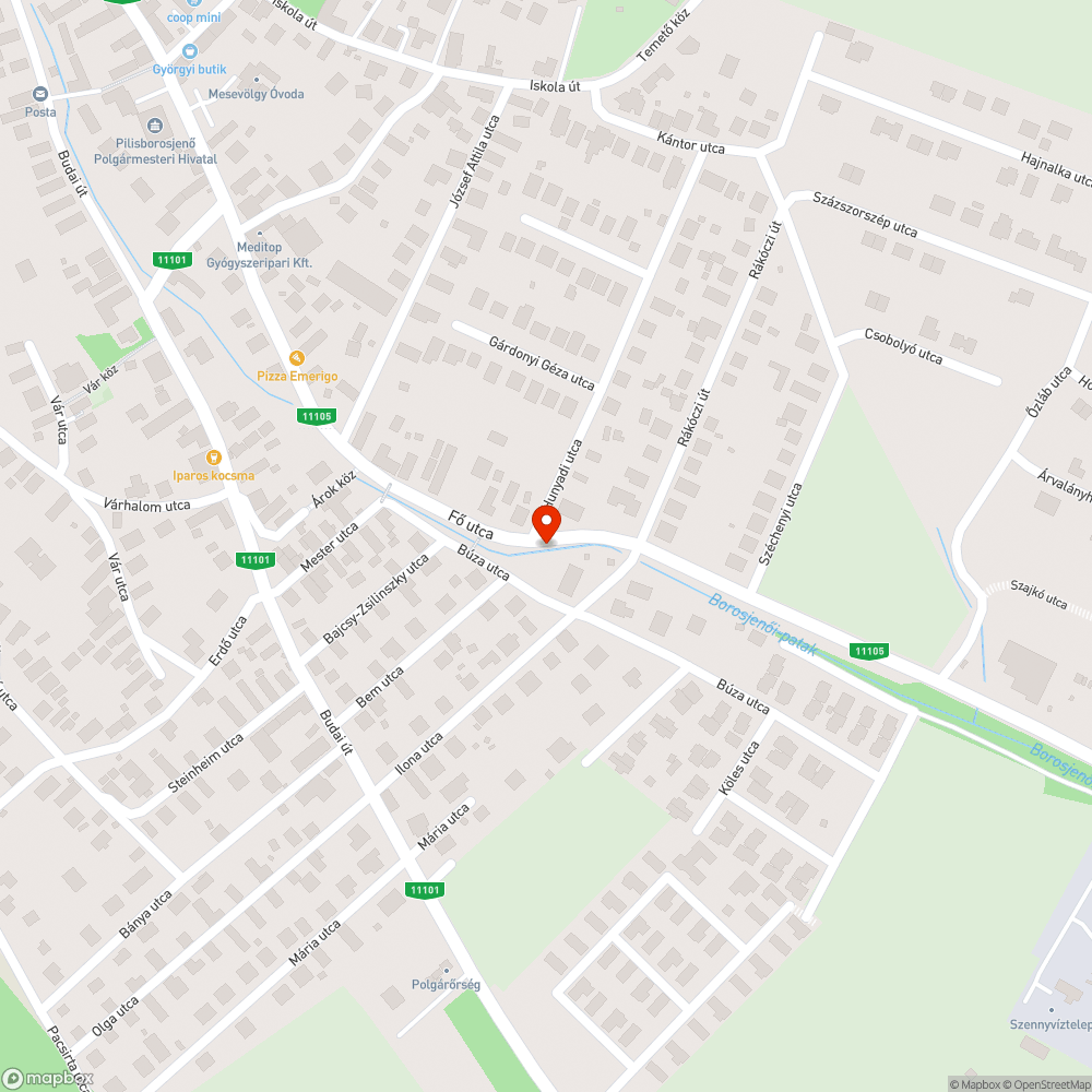 Búza u. építési hulladék bejelentés helye