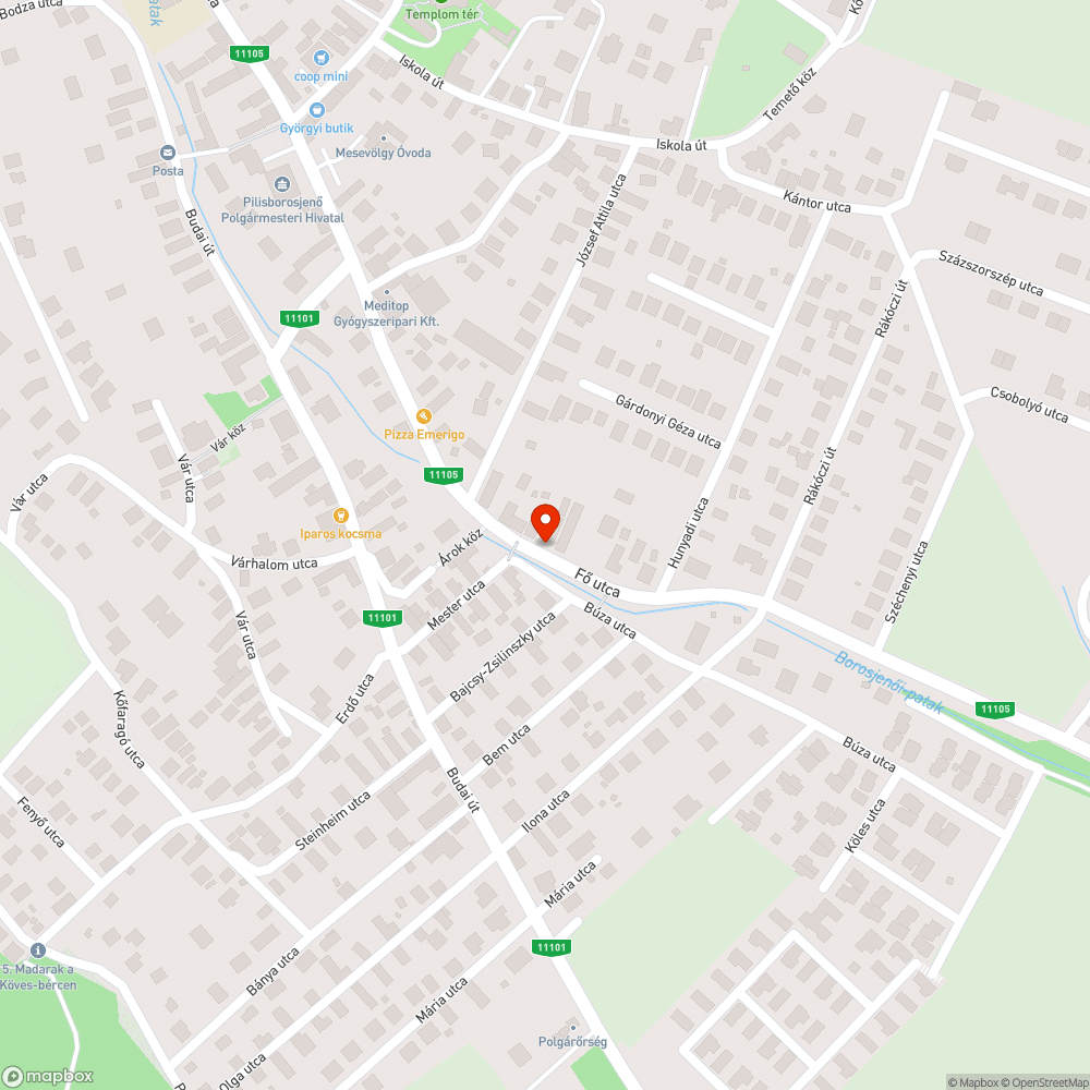 Gondozatlan, gazos, szemetes, patakpart bejelentés helye