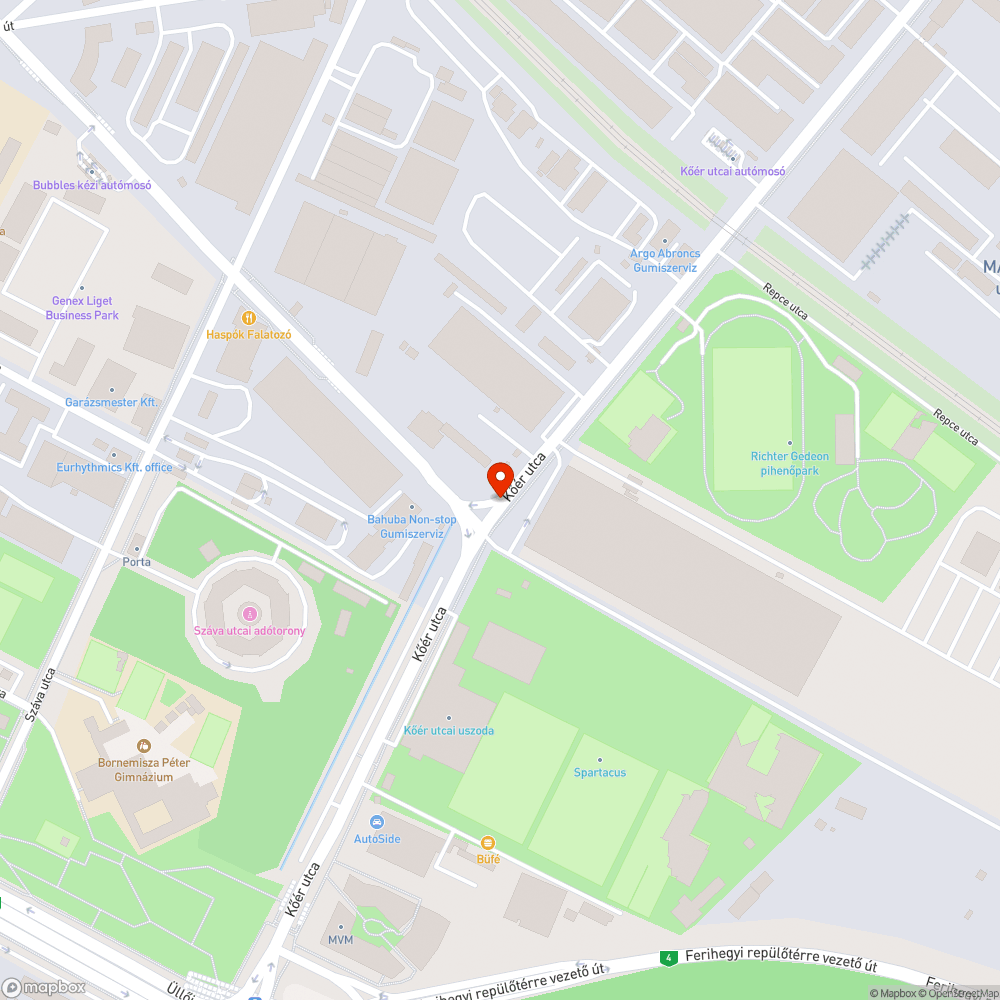 Félredobott csőkorlát bejelentés helye