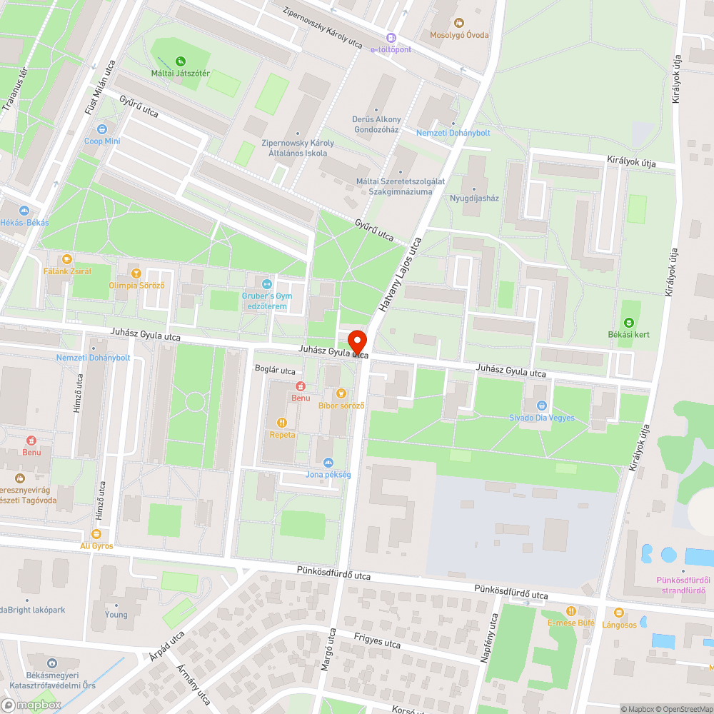 Zöldterületen parkolás bejelentés helye