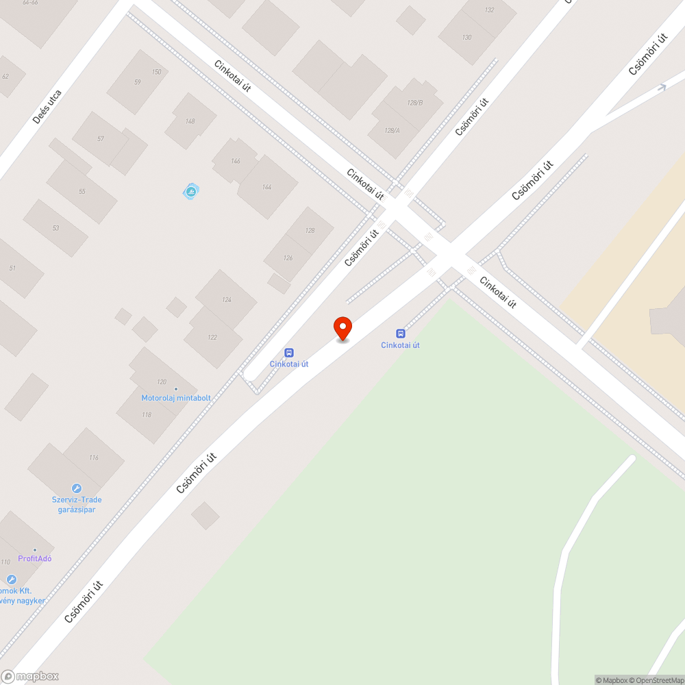 Kátyú a megállóban bejelentés helye