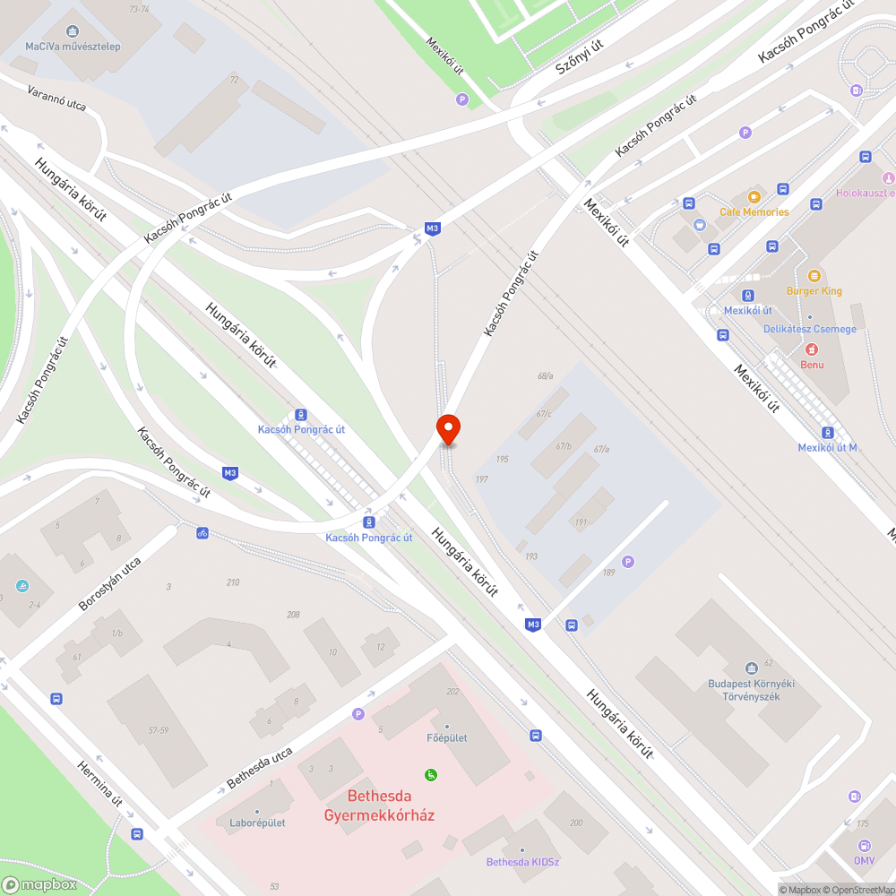 Hiányzó kukák a Kacsóh Pongrác úti megállónál bejelentés helye