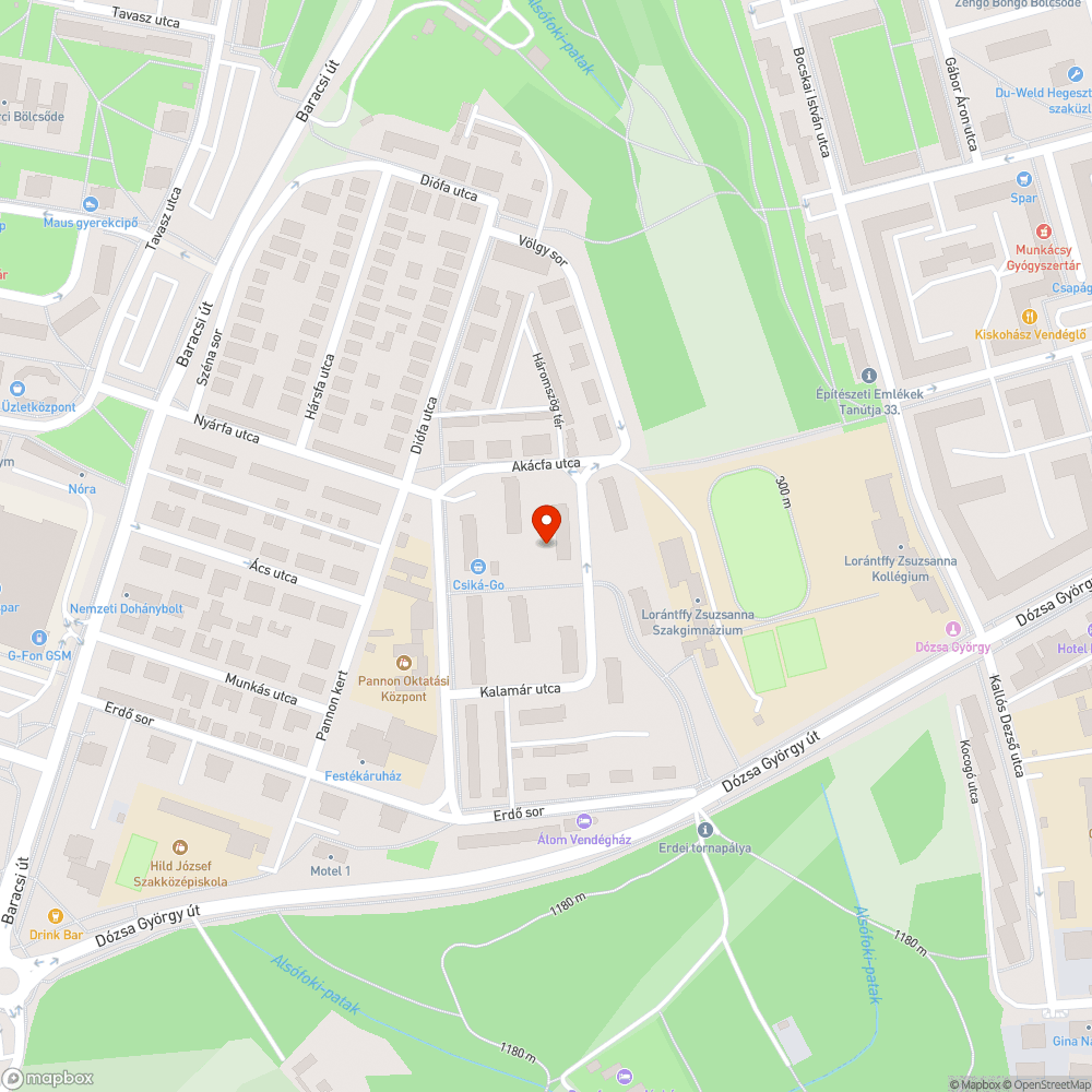 megrongált lámpafej bejelentés helye