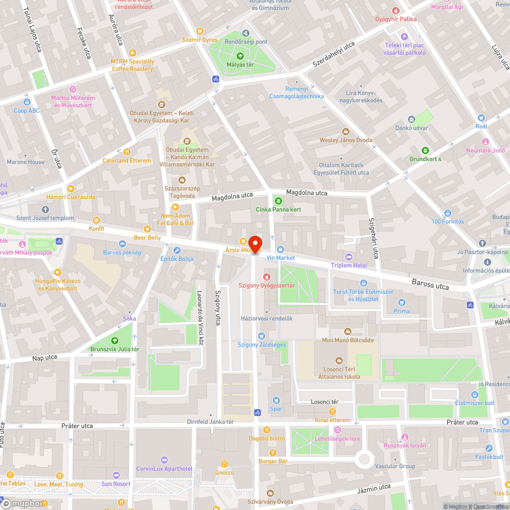 Zebra melletti mélyedés bejelentés helye