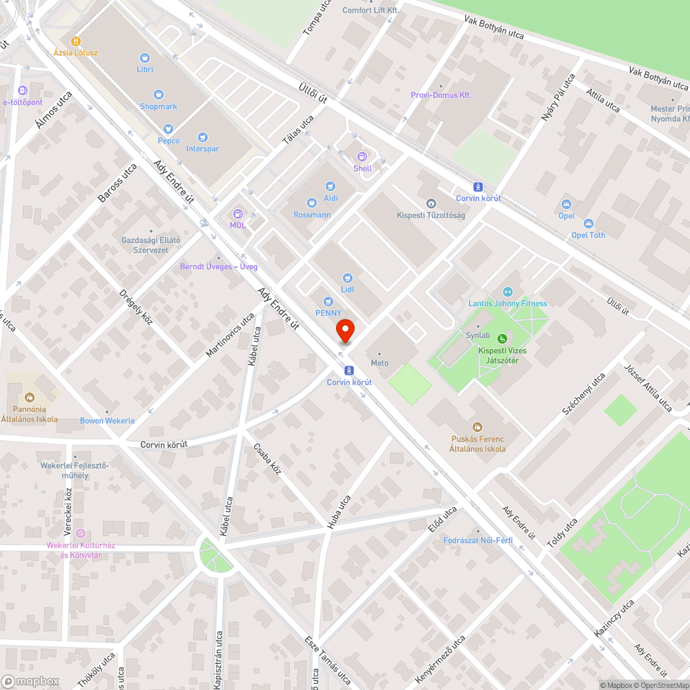 Járdára belógó faágak bejelentés helye