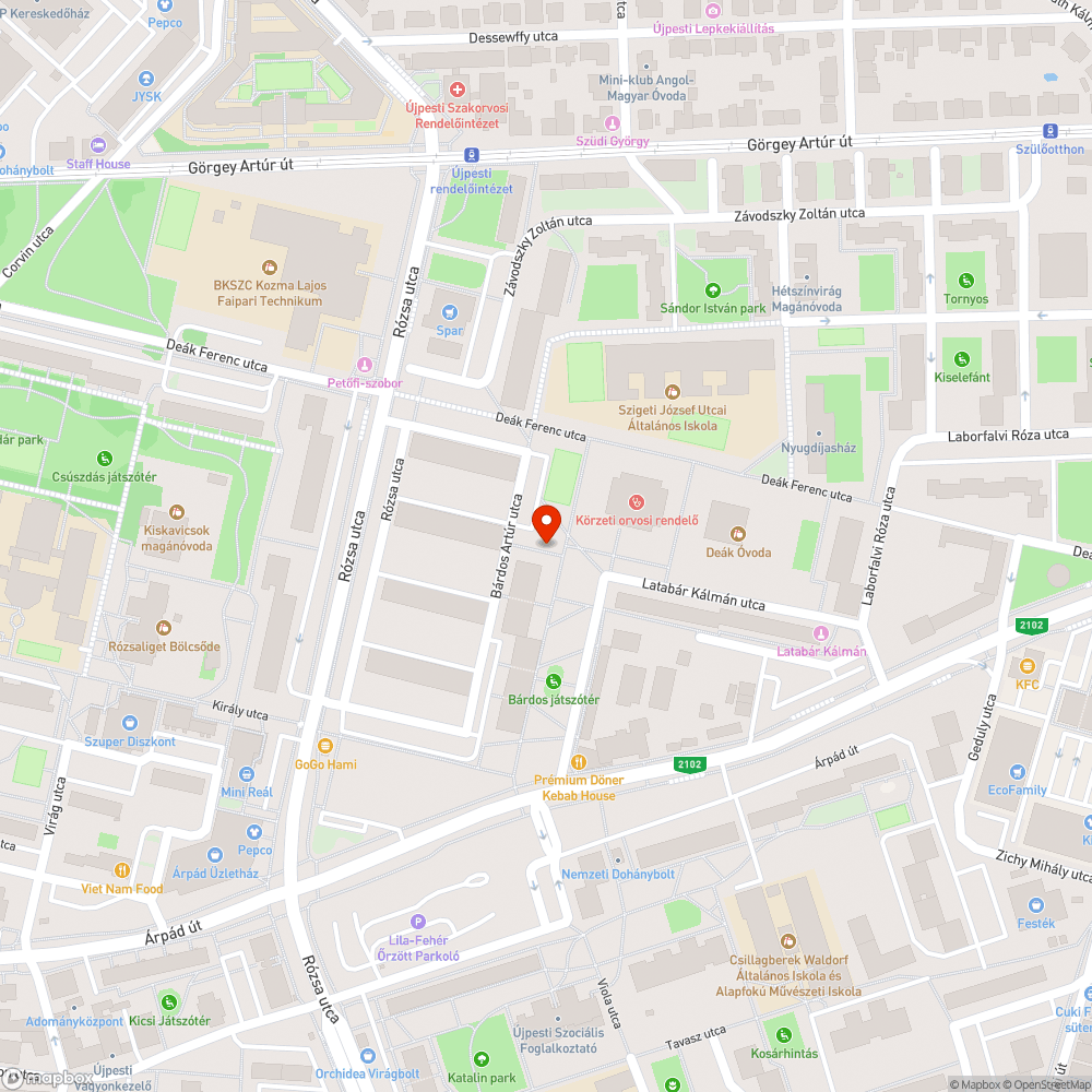 Szemét a bokrok között bejelentés helye