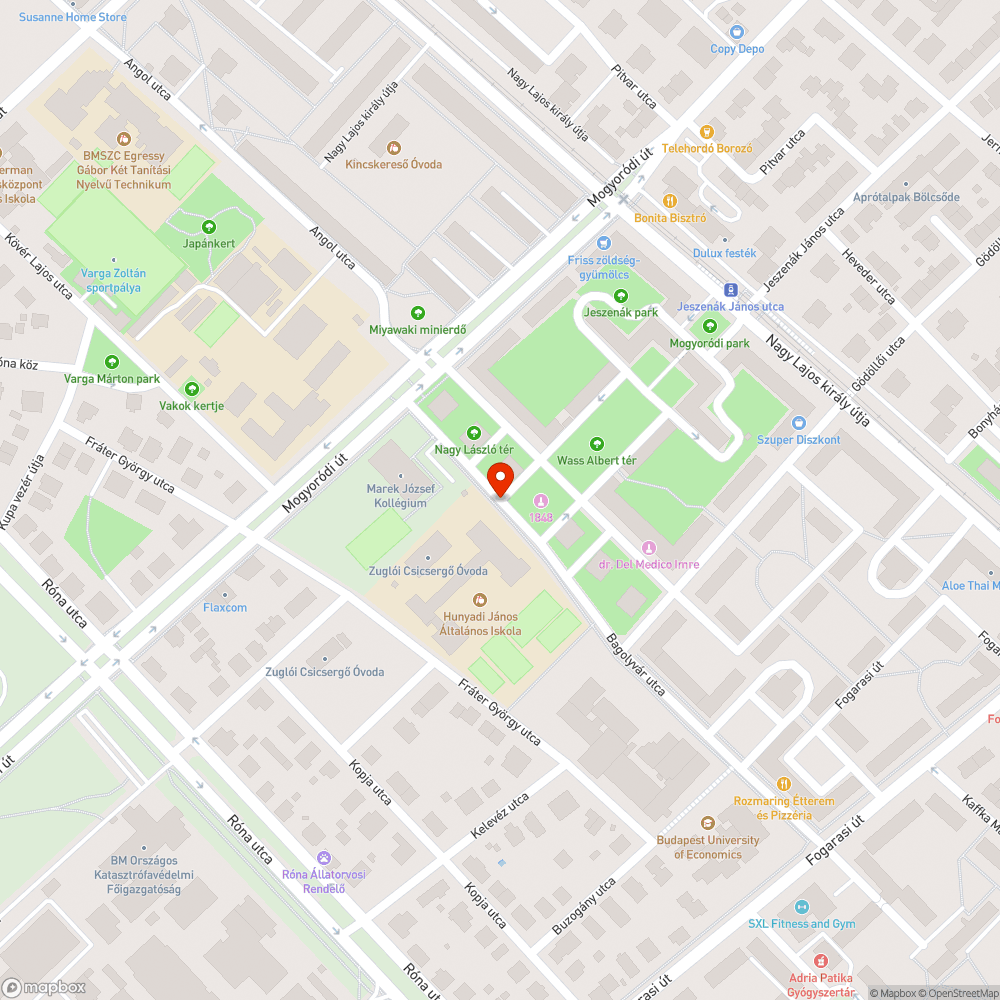 Tilosban parkoló autó (Bagolyvár utca) bejelentés helye