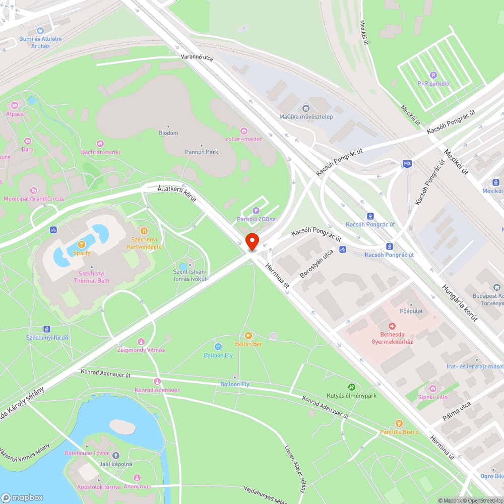 óriási kátyú bejelentés helye