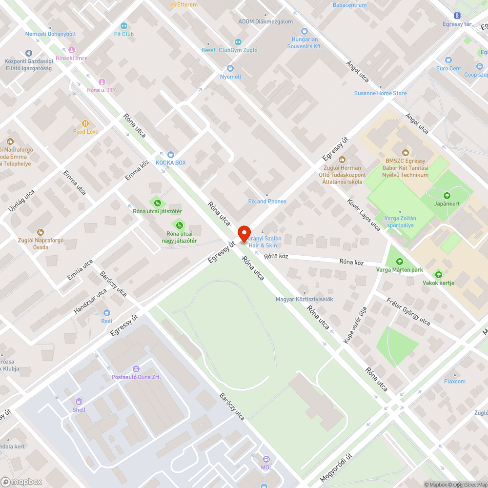 Megállni tilos tábla kidőlt (BP. 1149 Róna utca - Egressy sarok) bejelentés helye