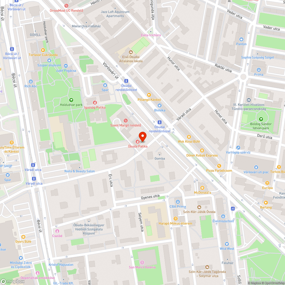 Kutyapiszok-szemetest nem ürítik (Váradi u.) bejelentés helye