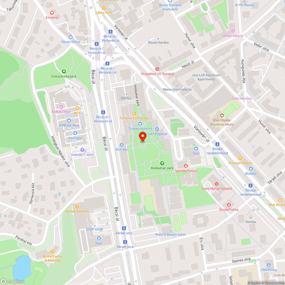 Hiányzó futónövény-karó a Holdudvarban bejelentés helye