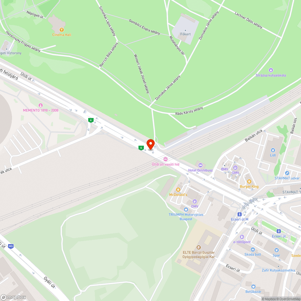 Járdán hagyott roncs bejelentés helye