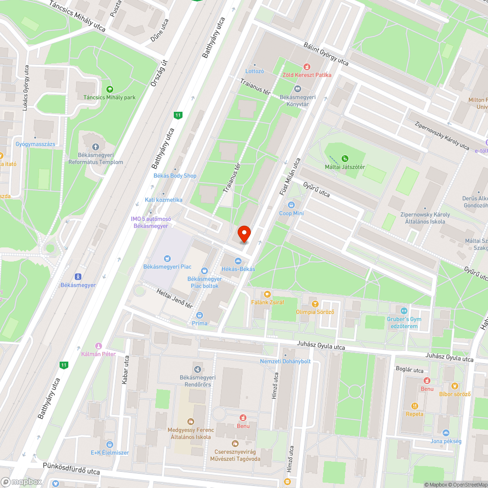 Megdőlt tábla bejelentés helye