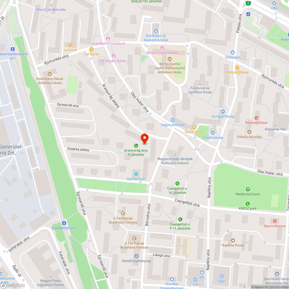 Balesetveszélyes fém a játszótéren bejelentés helye