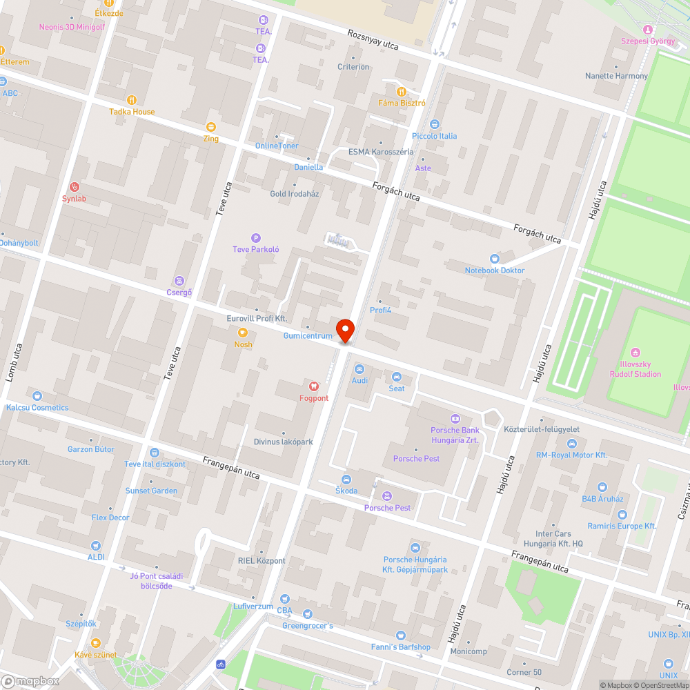 Kiégett piros lámpa bejelentés helye