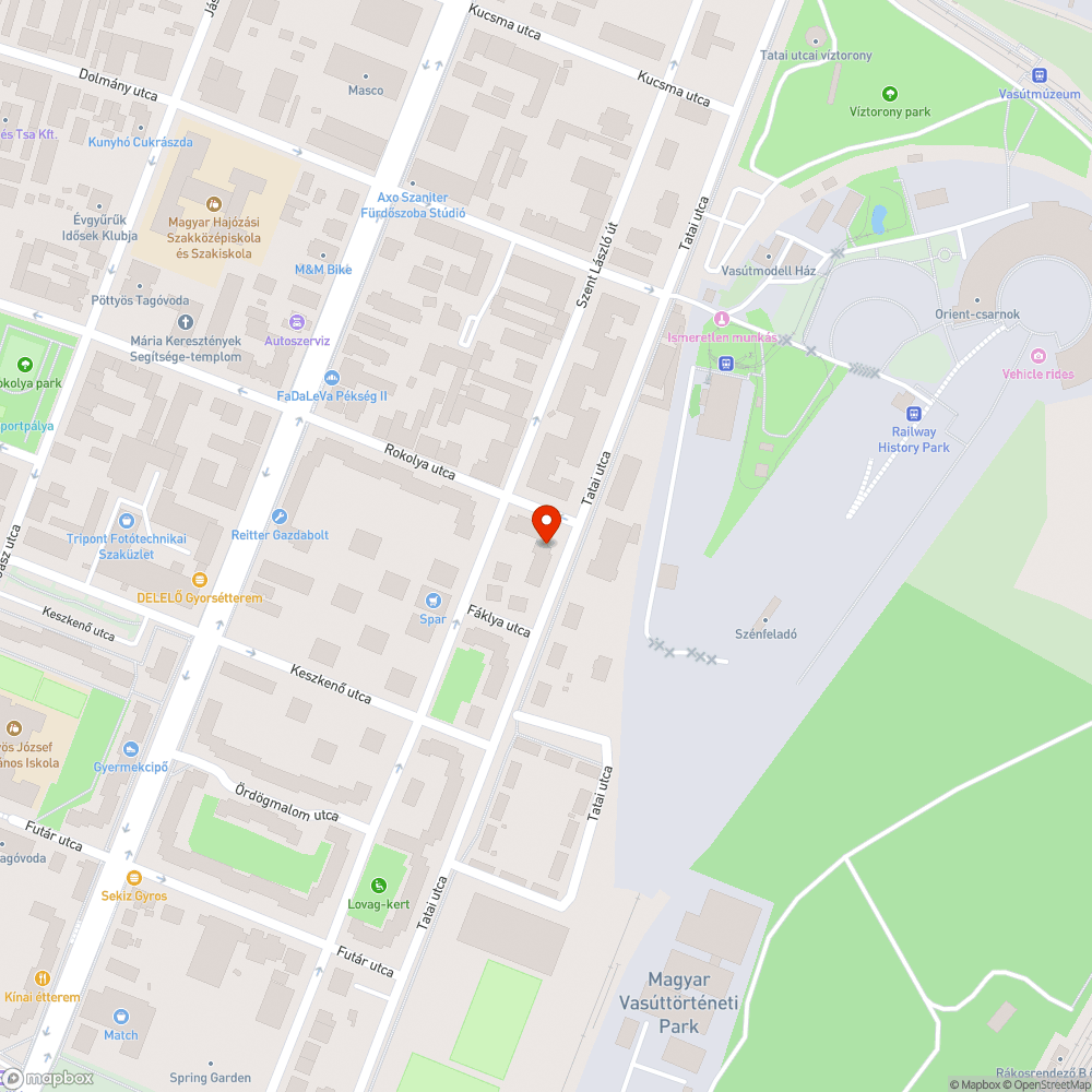 Roncs a Tatai úton bejelentés helye