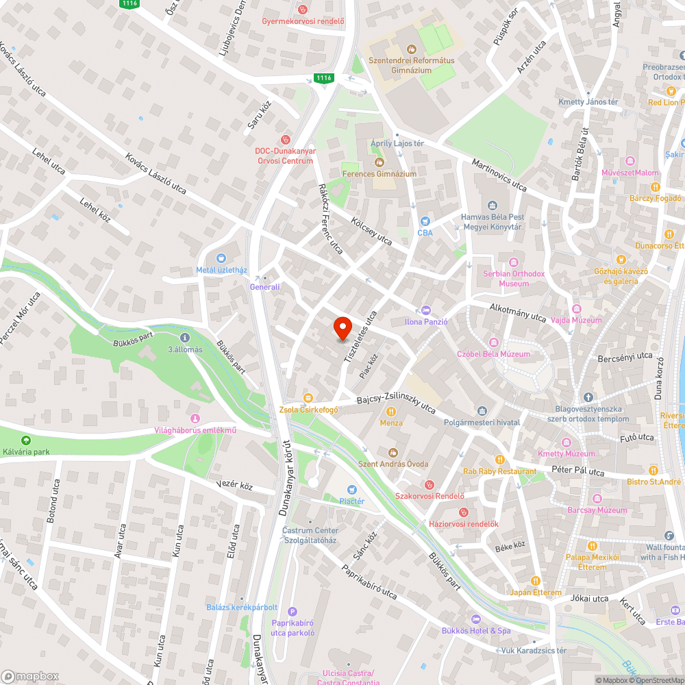 Beszakadt úttest bejelentés helye