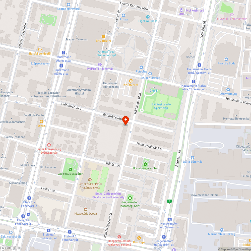 Kátyúk a Galambóc és Nádorliget sarkán bejelentés helye