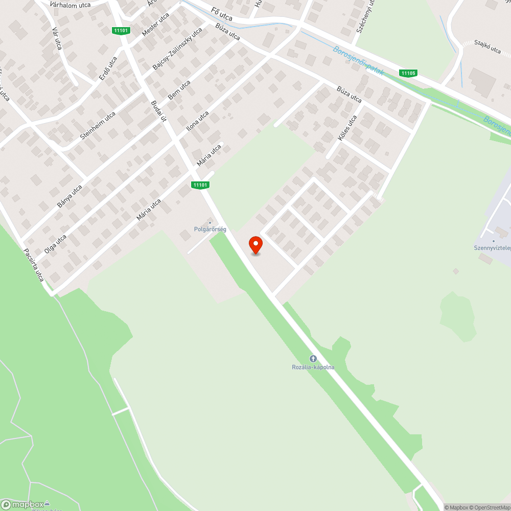 Saras, balesetveszélyes útszakasz bejelentés helye