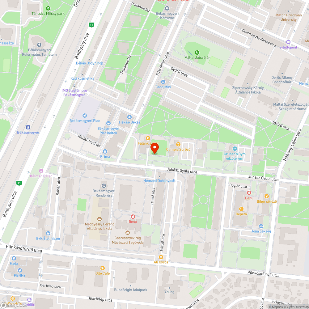 Megdőlt oszlop bejelentés helye