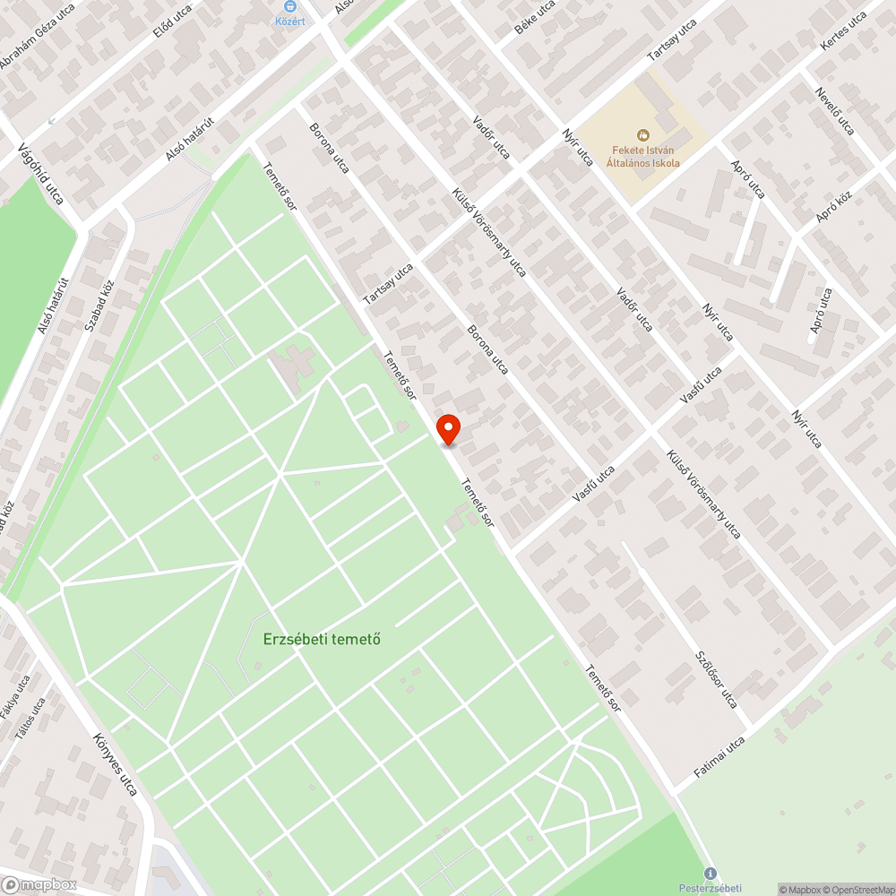 Elhagyott autó bejelentés helye