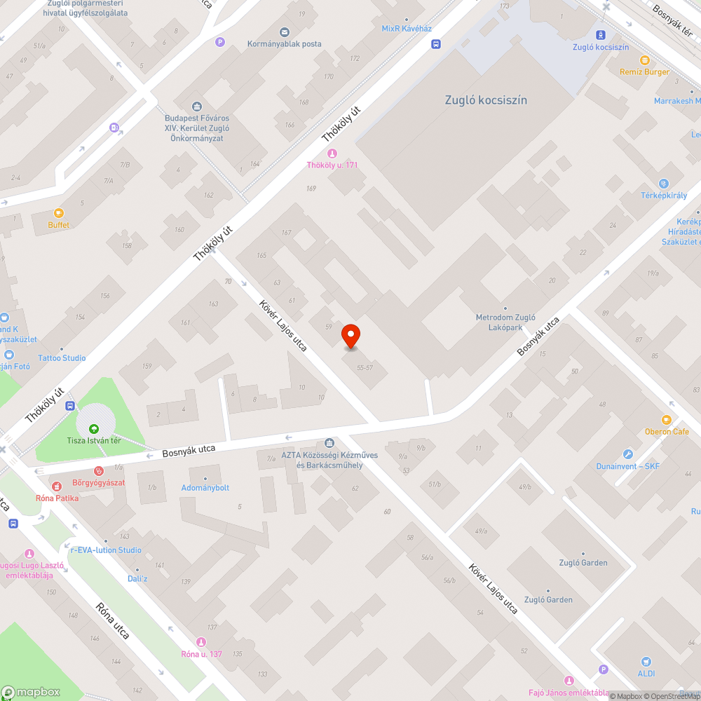 Fa tetején lévő műanyag szemét Kövér Lajos utcában bejelentés helye