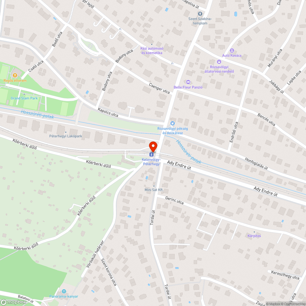 Botlásveszélyes megálló bejelentés helye