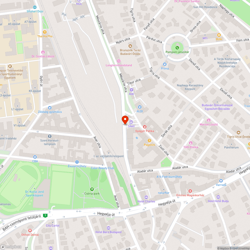 Kidöntött közlekedési jelzőtábla bejelentés helye