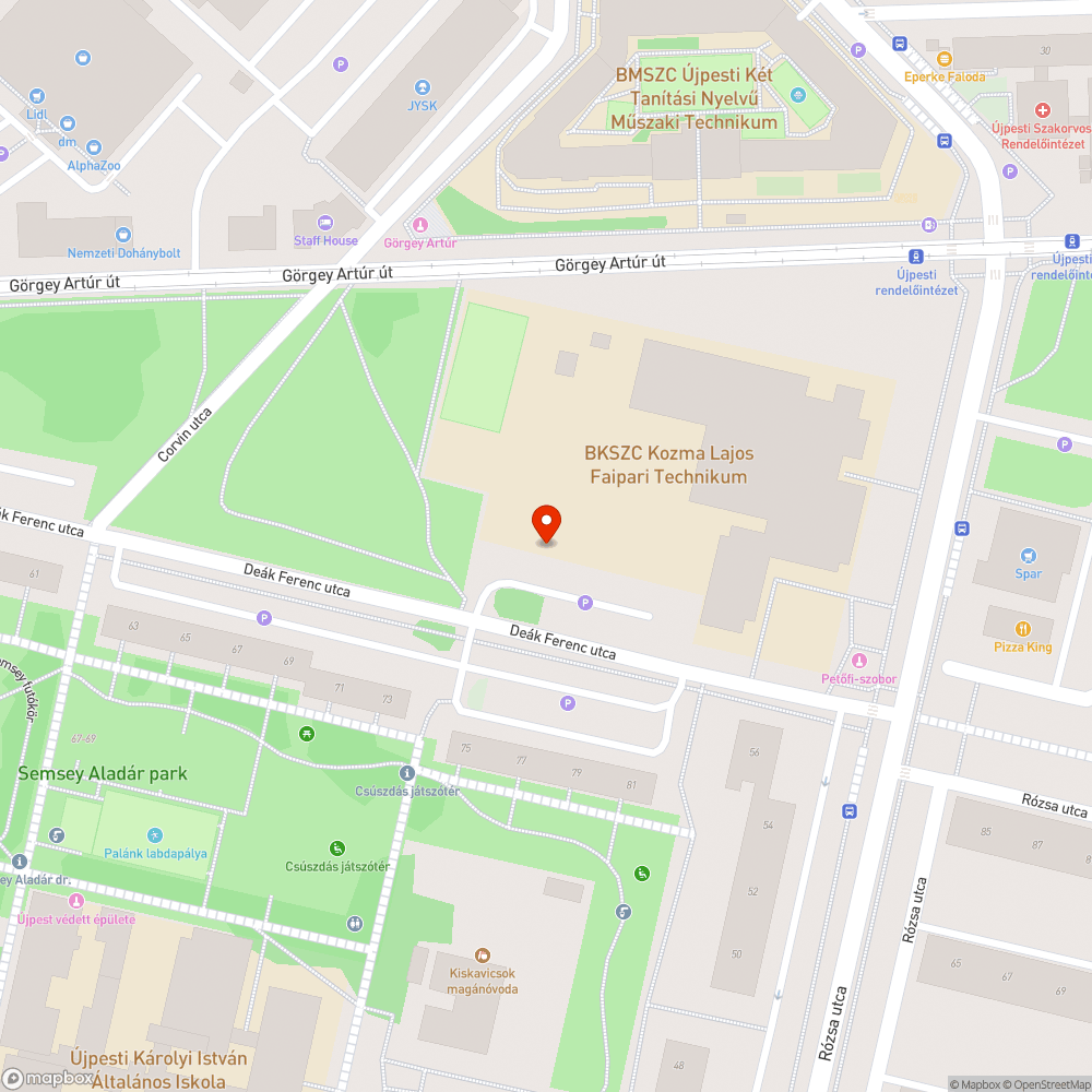 Elhagyatott autó és utánfutó bejelentés helye