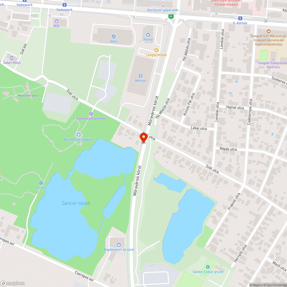 Móravárosi körút kátyúk bejelentés helye