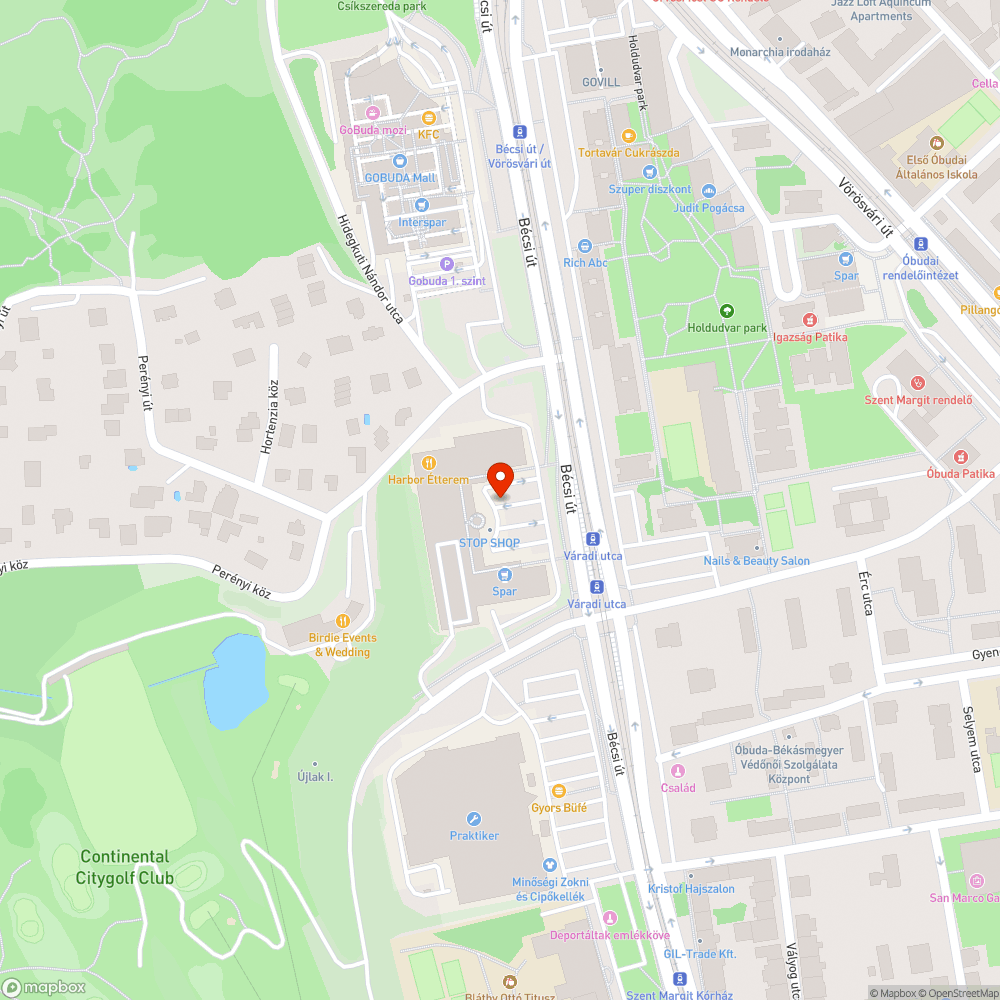 Kiégett lámpák a parkolóban bejelentés helye