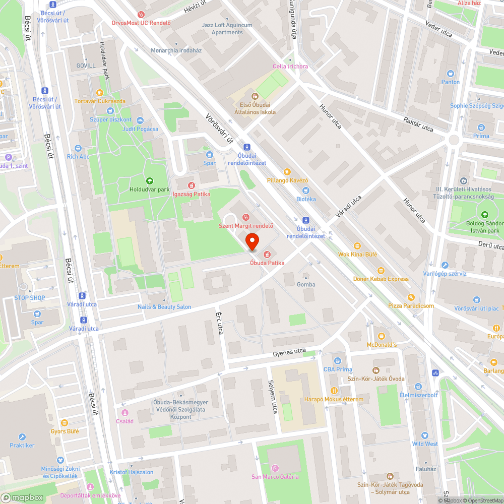 Járdára parkolás az Óbuda rendelőintézet mögött bejelentés helye